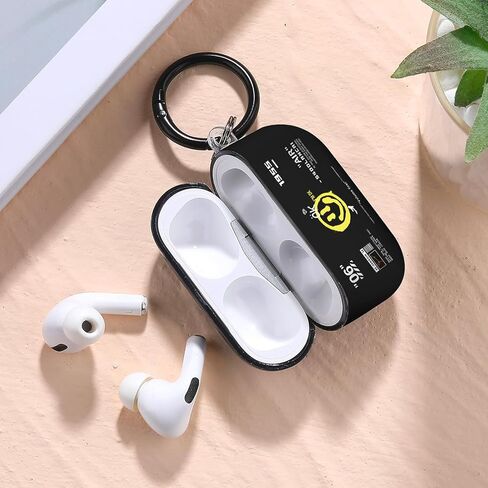 حافظة Airpods Pro، حافظات ناعمة من مادة TPU بنمط وجه مبتسم لطيف ورائع لحافظة Airpods Pro الجيل الأول، مقاومة للصدمات لحافظة Airpods Pro 2019 للرجال والنساء مع مجموعة أدوات تنظيف وسلسلة مفاتيح in Kuwait