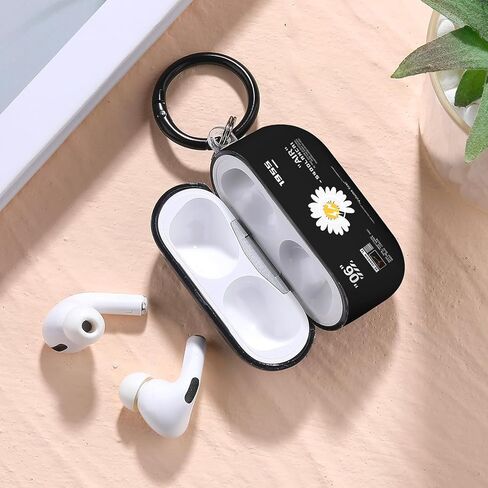حافظة Airpods Pro، حافظات ناعمة من مادة TPU بنمط وجه مبتسم لطيف ورائع لحافظة Airpods Pro الجيل الأول، مقاومة للصدمات لحافظة Airpods Pro 2019 للرجال والنساء مع مجموعة أدوات تنظيف وسلسلة مفاتيح in Kuwait