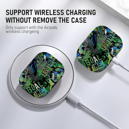 حافظة Airpods Pro، حافظات ناعمة من مادة TPU بنمط وجه مبتسم لطيف ورائع لحافظة Airpods Pro الجيل الأول، مقاومة للصدمات لحافظة Airpods Pro 2019 للرجال والنساء مع مجموعة أدوات تنظيف وسلسلة مفاتيح in Kuwait