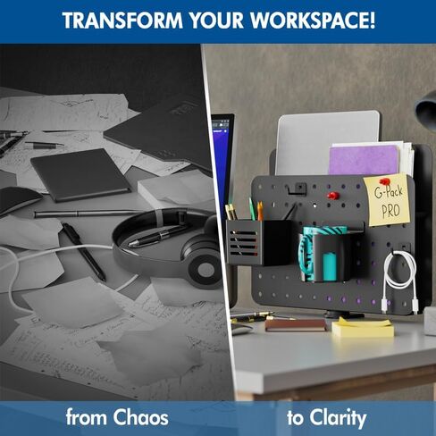 Desk Pegboard 2 PCS - Computer Desk Accessories Set for Office Home - Work Desk Organizer - Privacy Panel for Gaming Desk in Saudi Arabia