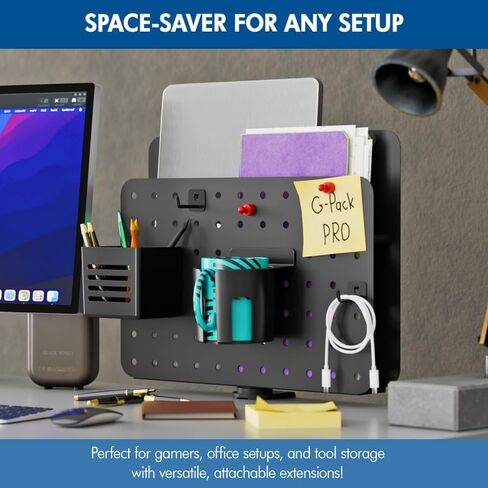 Desk Pegboard 2 PCS - Computer Desk Accessories Set for Office Home - Work Desk Organizer - Privacy Panel for Gaming Desk in Saudi Arabia