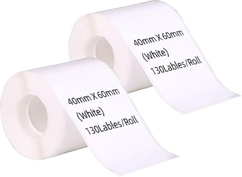 Thermal Stickers Compatible with Phomemo M110/120 Label Printer 4 Rolls White 1.96"x 1.96'' (50mm x 50mm) Adhesive Labels for School Home (4, 50 * 50mm) in Saudi Arabia