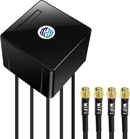 Maswell 4X4 WIFI7 Antenna 2100-7200MHz 5G Wifi7 WiFi6E Bluetooth Zigbee MIMO Antenna Screw Mount Cubic Antenna RP SMA Plug Waterproof in Saudi Arabia