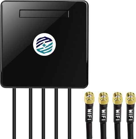 Maswell 4X4 WIFI7 Antenna 2100-7200MHz 5G Wifi7 WiFi6E Bluetooth Zigbee MIMO Antenna Screw Mount Cubic Antenna RP SMA Plug Waterproof in Saudi Arabia