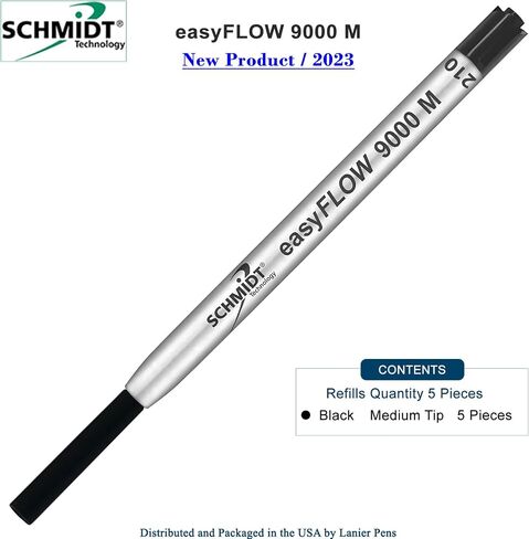 Imprinted Schmidt easyFLOW9000 Ballpoint Refill- Black & Blue Ink, Medium Tip 1.0mm - Pack of 2 in Kuwait