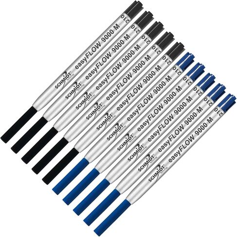 Imprinted Schmidt easyFLOW9000 Ballpoint Refill- Black & Blue Ink, Medium Tip 1.0mm - Pack of 2 in Kuwait
