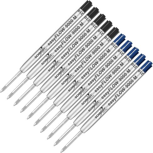Imprinted Schmidt easyFLOW9000 Ballpoint Refill- Black & Blue Ink, Medium Tip 1.0mm - Pack of 2 in Kuwait