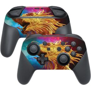 MightySkins Skin Compatible with Nintendo Switch Pro Controller wrap Cover Sticker Skins The Golden Dragon