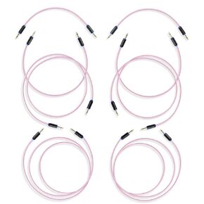 MyVolts Candycords Halo LED patch cables 8-pack, straight mini mono jack to straight mini mono jack, 2x15cm 2x30cm 2x50cm 2x80cm, Vanilla White