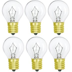 Lava Lamp Bulb 25 Watt [6-Pack],120 Volt E17 Intermediate Base Replacement Bulb for 14.5 Inch Lava Lamps,S11 Bulbs,Dimmable,2700K Warm White