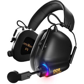 008 Wried Gaming Headset, 7.1 Spatial Surround Sound, 53mm Drivers, Detachable Mic, Soft Memory Earmuffs for PC, PS4, PS5, Switch, Xbox One, Xbox Series Nintendo NES Games (Black)