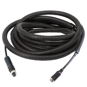 4 Pin Backup Camera Cable with Corrugated Tube Cover, 4 Pin Aviation Extension Cable,Waterproof, Rear Camera Extension Cable for Backup Camera System Connections (16FT/5M)