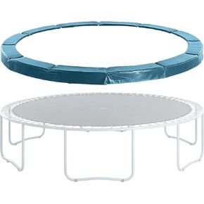 Upper Bounce Machrus Trampoline Replacement Safety Pad 6FT 7.5FT 8FT 9FT 10FT 12FT 13FT 14FT 15FT 16FT Round-Trampoline Spring Cover PVC Trampoline Skirt, Waterproof, Crack-Resistant