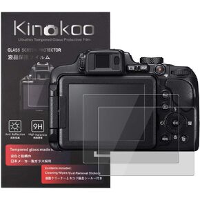 kinokoo Tempered Glass Film for Nikon B700/P900/P610/P600/S9900 Crystal Clear Film Nikon B700 P900 P610 P600 S9900 Screen Protector Bubble-free/Anti-scratch(2 pack)