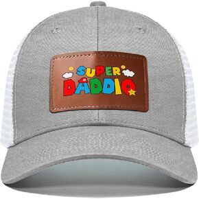 Gossby Super Daddio Trucker Hat - Baseball Cap for Dad - Fathers Day, Christmas, Birthday Gift for Dad from Daughter, Son, Kid - Funny Dad Hat for Men