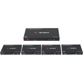 موسع HDMI 2.0 4K 1x4 عبر كابل واحد CAT6 مع PoC يصل إلى 196 قدم، 1 في 4 مخارج مع مخرج حلقة محلية ووقت استجابة منخفض من J-Tech Digital [JTECH-14EX50]