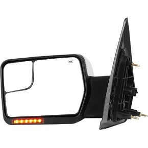 AUTOSAVER88 Towing Mirrors Compatible with 2015 2016 2017 2018 2019 2020 Ford F150 Custom Tow Mirrors Set Black
