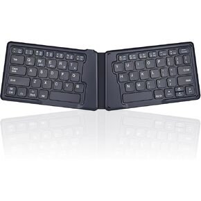 Perixx PERIBOARD-805E US, Wireless Foldable Ergonomic Bluetooth Keyboard, Ultra-Thin X Type Keys, Compatible with iOS, Android, or Windows Smartphone, Tablet, or Laptops, US English
