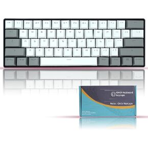 IOAOI PBT Keycaps 60 Percent, 61 Keycaps OEM Profile Keycaps Custom Keycaps with Key Puller for Cherry MX Switches /GH60/RK61/ALT61/ Annie Mechanical Keyboards (Red Black) - Only Keycaps