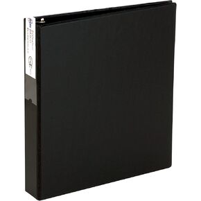 Avery Economy 3 Ring Binder, 3" Round Rings, Label Holder, 1 Black Binder (04601)