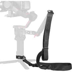 Weight Reducing Adjustable Shoulder Strap, RS4 RS3 Gimbal Shoulder Strap, Gimbal Belt with Baseplate Quick Release QD Buckles, Compatible with Sling Handle for DJI RS 4/RS 4 Pro/RS 3/RS 3 Pro/RS 2