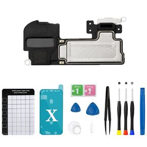 for iPhone X 10 Ear Speaker Replacement Front Ear Speaker Module Repair Kit with Ambient Light Proximity Sensor Flex Cable for A1865 A1901 A1902