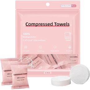 Disposable Compressed Bath Towels,5 Pcs Large Compressed Towel 55 x 27.5 inch,Portable Lightweight and Reusable for Hotel Camping Traveling Hiking