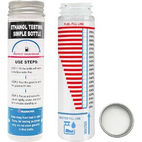 Gasoline Ethanol Tester Kit, Reusable Fuel Test Bottle for Testing E85 or Ethanol Levels, Width Mouth Design - 2 Pack