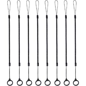 8pcs Elastic Lanyard Tether, Retractable Spring Coil Strap with Anti-Lose Rings Pen Coil Lanyard Cord Clipboard Pen Leash for Tethering Drawing Stylus to Touchscreen
