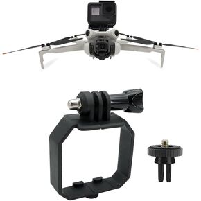 Mini 4 Pro Drone Camera Mount Top Carry Extension Bracket with 1/4 Screw Tripod Mount Adapter Compatible for DJI Mini 4 Pro/Mini 3 Pro/Mini 3 Drone Accessories for Action Camera/LED Flight Light