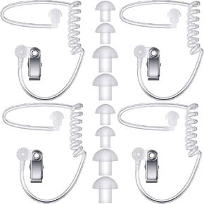 جيلين 4 قطع من سماعة أذن الخدمة السرية للهالوين، ملحقات تنكرية، قطعة أذن وهمية للأمان، لعبة سماعات رأس حارس، سماعات ألعاب تنكرية، ملحقات تنكرية، سدادات أذن، أنبوب صوتي in Kuwait