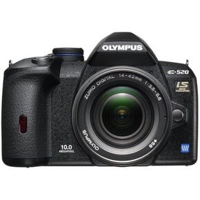 OM SYSTEM OLYMPUS Evolt E520 10MP Digital SLR Camera with Image Stabilization w/ 14-42mm f/3.5-5.6 Zuiko Lens (Renewed)