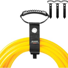 Heavy Duty Storage Hook and Loop Straps with Handle 3 Pack 21"(Medium) Portable Extension Cord Holder, Hanger and Organizer with Handle for Pool Hoses, Garden Hoses