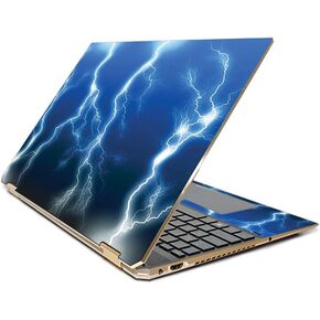 MightySkins Skin for HP Spectre X360 15.6" Gem-Cut (2019) - Lightning Storm | Protective, Durable, and Unique Vinyl Decal Wrap Cover | Easy to Apply, Remove, and Change Styles | Made in The USA
