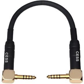 CESS-250 4.4mm Balanced Male to Male Cable - Dual Right Angle Plugs, 6-Inch Length, High-Fidelity Audio, Compact and Durable Design