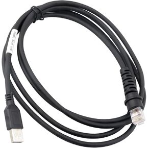 Barcode Scanner Cable RJ45 to USB Port Compatible with Metrologic MS3780 Fusion MS1633 MS9540 Voyager MS9524 YJ3300 Barcode Scanner Gun (3M / 9FT Coiled USB Port)
