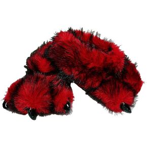 Fluffy Monster Claw Slippers for Men Women, Furry Plush Home Shoes, Winter Warm Faux Fur Indoor House Slippers, Funny Dinosaur Paw Slippers Dress up Footwear Gift