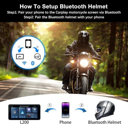 شاشة Carplay للدراجات النارية، Carplay Motorcycle TPMS، شاشة 6.3 بوصة مقاومة للماء للدراجات النارية Android Auto، نظام ملاحة GPS للدراجات النارية عبر Car Play/Android Auto in Kuwait