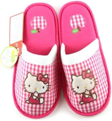 شبشب غرفة قطني من Bandal & Neoul Kitty بمقدمة مغلقة - تصميم Apple رائع - نعل مطاطي غير زلق - in Kuwait