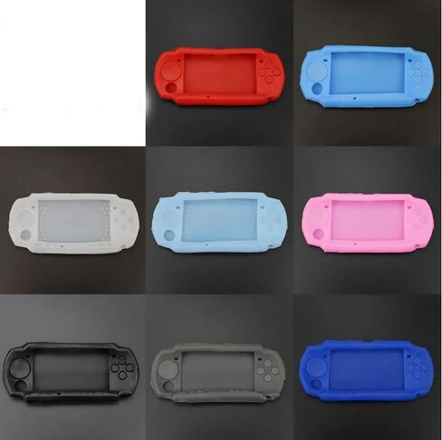 Silicone Protective Cover for PSP 2000 3000 Console Soft Travel Protector Skin Case (Black) in Saudi Arabia