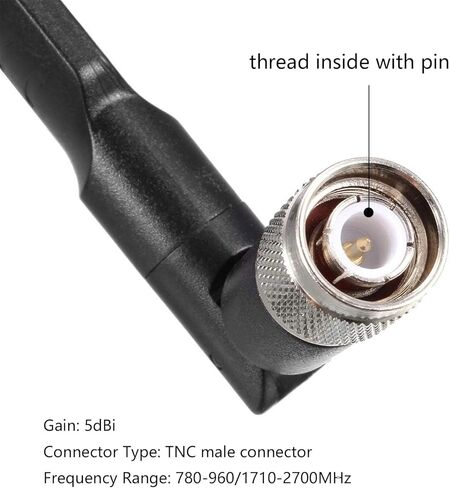 هوائي GSM LTE عالي الكسب 5dBi 3G 4G 780-960/1710-2700 MH z، TNC ذكر موصل قابل للطي تصميم نوع المجداف لجهاز GSM/GPRS in Kuwait