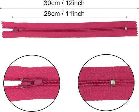 سحابات للخياطة، DOITEM 48 قطعة 40 سم/16 بوصة سحابات لفائف نايلون متعددة الألوان للخياطة والحرف اليدوية 24 لونًا in Kuwait