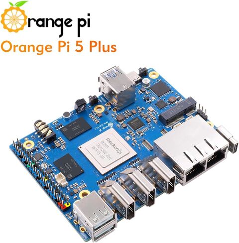 Orange Pi 5 Plus 4GB LPDDR4/4x Rockchip RK3588 8-Core 64-Bit كمبيوتر لوحي واحد مع وحدة eMMC سعة 32 جيجابايت، لوحة تطوير تعمل بنظام تشغيل Orange Pi/Linux/Ubuntu/Debian/Android (4GB+32GB eMMC) in Saudi Arabia