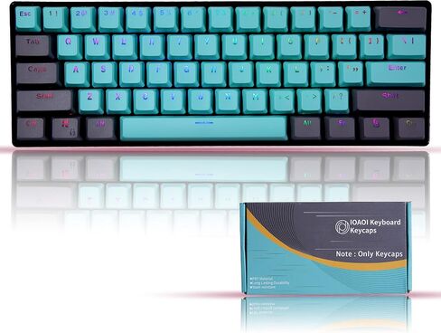 أغطية مفاتيح IOAOI PBT 60 بالمائة، 61 غطاء مفاتيح OEM أغطية مفاتيح مخصصة مع أداة سحب مفاتيح لمفاتيح Cherry MX /GH60/RK61/ALT61/ Annie لوحات المفاتيح الميكانيكية (أحمر أسود) - أغطية المفاتيح فقط in Saudi Arabia