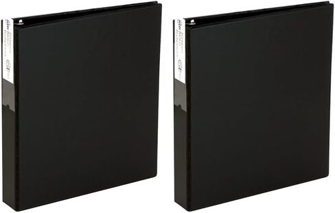Avery Economy 3 Ring Binder, 3" Round Rings, Label Holder, 1 Black Binder (04601) in Saudi Arabia
