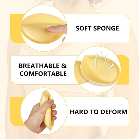 Geckowi Bra Pad Inserts 2 Pairs and Pasties Nipple Covers 4 Pairs for Women, Reusable Adhesive Silicone Nipple Covers in Saudi Arabia