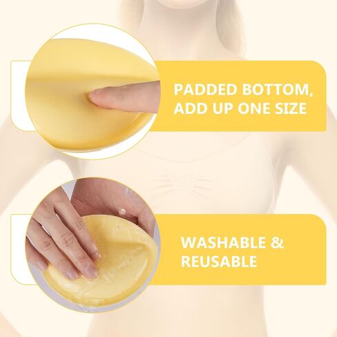 Geckowi Bra Pad Inserts 2 Pairs and Pasties Nipple Covers 4 Pairs for Women, Reusable Adhesive Silicone Nipple Covers in Saudi Arabia