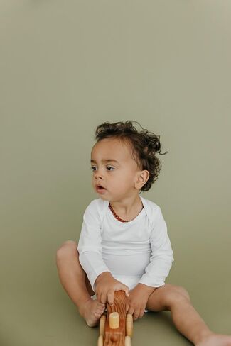 Copper Pearl Long Sleeve Bodysuit Baby: Ultra Soft Baby for Newborns, Boys, and Girls - Stylish, Comfortable, Overlap Shoulders, Premium Knit Fabric - 18-24 Months, Dove in Saudi Arabia