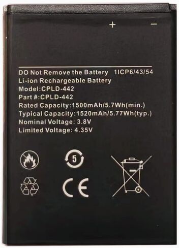 CPLD-442 battery for Coolpad Belleza CP3321AT,Rechargeable 0 Cycle Battery Compatible with Coolpad Belleza CP3321AT in Saudi Arabia