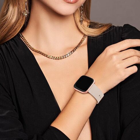 أساور AK الرياضية متوافقة مع Fitbit Versa 2 / Versa/Versa Lite/Versa SE، أساور معصم بديلة ناعمة كلاسيكية للساعة الذكية للرجال والنساء in Saudi Arabia